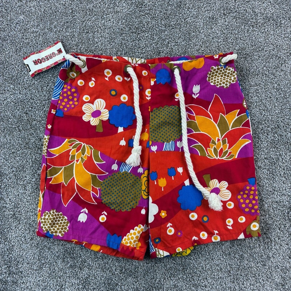 Vintage 60's McGregor Shorts Mens‎ 32 Garden of Eden Floral Boat Rope Jib NWT